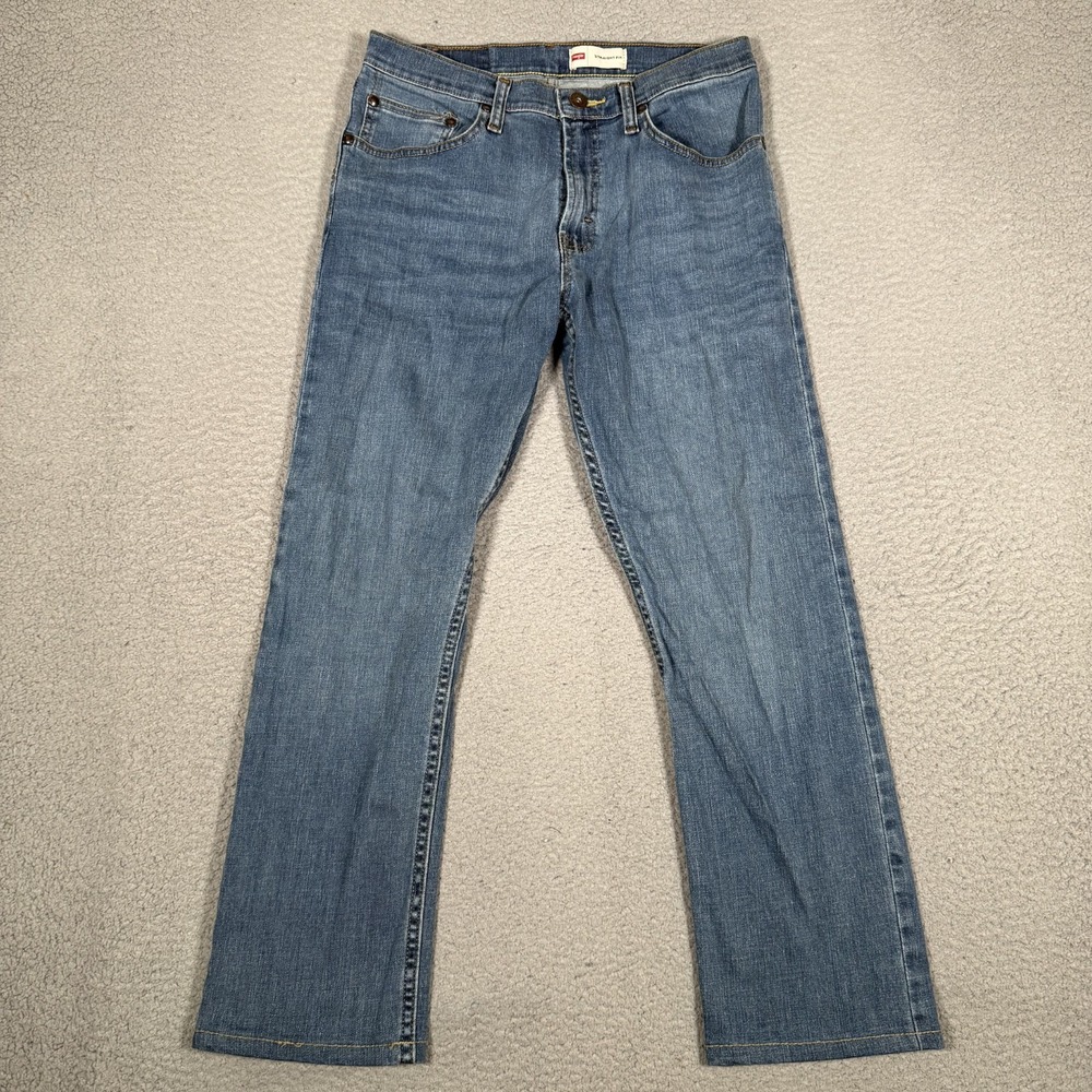 Wrangler Jeans Mens 29x27 Blue Straight Fit Denim Casual Preppy 5 Pocket Logo
